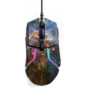 MightySkins Skin Compatible with SteelSeries Rival 600 Gaming Mouse - Green Distortion | Protective, Durable, and Unique Vinyl wrap Cover | Easy to Apply, Remove, and Change Styles | Made in The USA