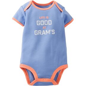 Carter's Baby Girls' Slogan Bodysuit (Baby) - Blue