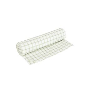 Under The Nile Organic Cotton Muslin Swaddle Blanket - Sage Windowpane, 47" x 47"