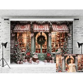 Kate Christmas Backdrop for Pictures Winter Snow Gift Store Backdrops Xmas Trees Background for Home Decoration Photo Booth Props (10x8ft) in Saudi Arabia