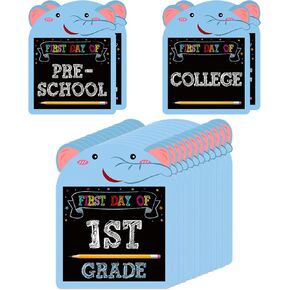 16 PCS First Day of School Sign - 8'' x 10'' Back to School Photo Props Reusable - 15 Grades Preschool to College Photo Props Sign for Kids