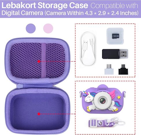 حقيبة تخزين متوافقة مع goopow/Seckton/masterbee/Cimizi/Hangrui/Desuccus/OUTUVAS/Kikapabi/Dwfit/Agoigo/GKTZ/Dylanto Kids Camera Toys كاميرا فيديو رقمية للأطفال in Kuwait