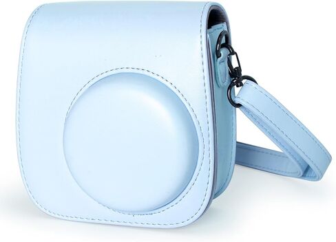 Instant mini 12 Camera Case Compatible with Instax Mini 12 11, Protective Case PU Leather Bag with Pocket and Adjustable Shoulder Strap (Mint Green) in Saudi Arabia