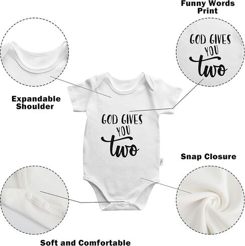 Baby Twins Bodysuits Sometimes When You Pray For A Miracle Unisex Baby Clothes Toddler Outfits Twin Romper in Kuwait