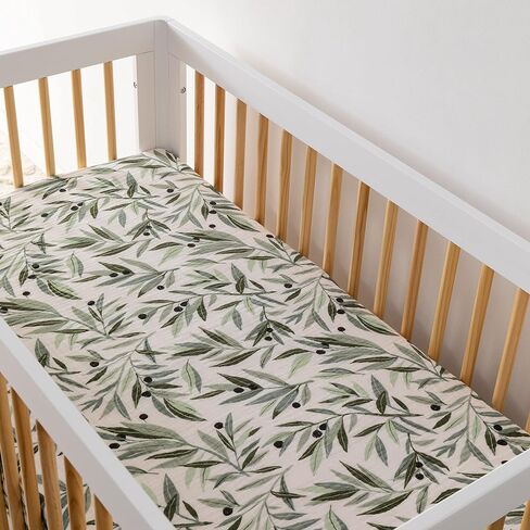 ملاءة سرير الأطفال Babyletto من القطن العضوي بنسبة 100%، معتمدة من GOTS، ملائمة 360 درجة، نسيج موسلين فائق النعومة وجيد التهوية - بوم الشاطئ in Kuwait