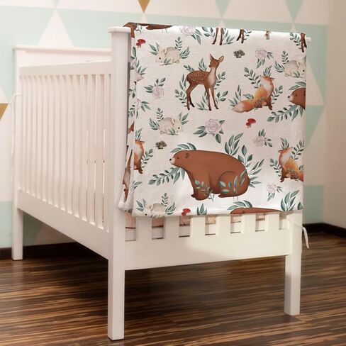 Highland Cow Boho Floral Baby Blanket Girls Boy Gift Farm Cow Yak Retro Flowers Flannel Swaddle Blanket Soft Receiving Cover Kids Nursery Bed Throw Stroller Crib Shower Gifts 30x40 in Saudi Arabia