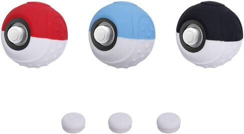 CHINFAI Silicone Grip Case for Pokeball Plus Controller, Protective Cover with Thumbsticks for Nintendo Switch Pokemon Lets Go Pikachu Eevee Games 3 Pack - Dot in Saudi Arabia
