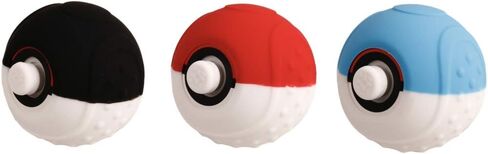 CHINFAI Silicone Grip Case for Pokeball Plus Controller, Protective Cover with Thumbsticks for Nintendo Switch Pokemon Lets Go Pikachu Eevee Games 3 Pack - Dot in Saudi Arabia