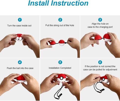 CHINFAI Silicone Grip Case for Pokeball Plus Controller, Protective Cover with Thumbsticks for Nintendo Switch Pokemon Lets Go Pikachu Eevee Games 3 Pack - Dot in Saudi Arabia
