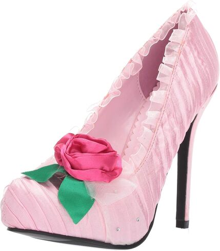 Ellie Shoes 5" Satin Pump with Flower and Rhinestone Decor. Women in Kuwait