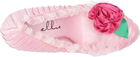 Ellie Shoes 5" Satin Pump with Flower and Rhinestone Decor. Women in Kuwait