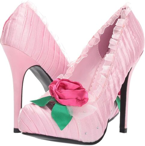 Ellie Shoes 5" Satin Pump with Flower and Rhinestone Decor. Women in Kuwait