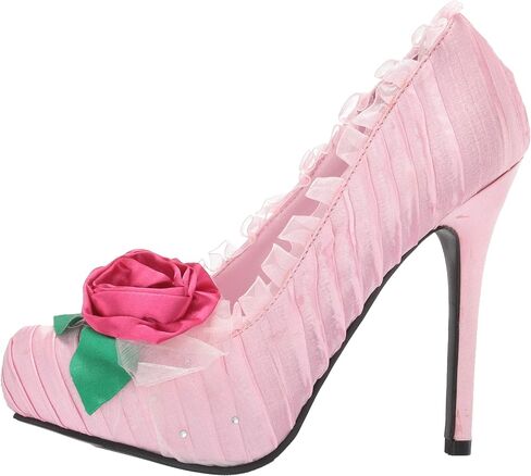 Ellie Shoes 5" Satin Pump with Flower and Rhinestone Decor. Women in Kuwait