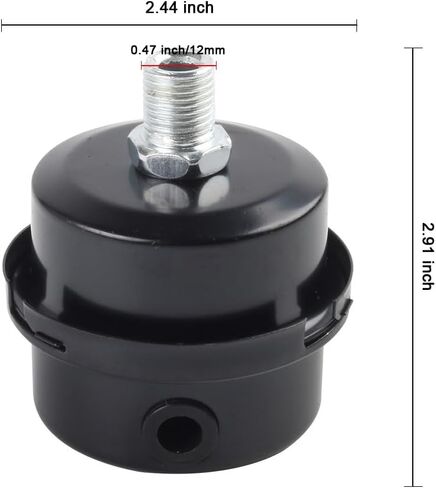 2Pcs Air Compressor Silencer Filter, Thread Metal Air Compressor Intake Filter Sound Muffler Silencer, Air Compressor Replacement Parts，Air Compressor Silencer Filter Elements (1/4) in Saudi Arabia