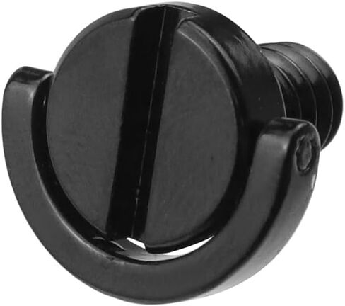 Savagow 5Pcs D Ring Tripod Screw 1/4 Inch Stainless Steel D Shaft Black Screw Camera Mounting Screw Adapter Quick Release Flat Head Screw in Kuwait