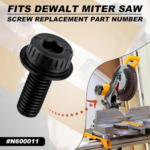2pcs Miter Saw Blade Bolts, N600011 Miter Saw Blade Bolt Replacement Miter Saw Accessories Bolts Compatible with Dewalt Miter Saw Model Series in Saudi Arabia