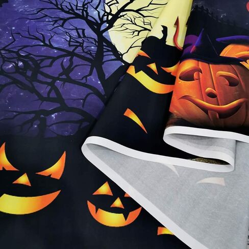 SJOLOON Halloween Backdrop Large Moon Horrible Pumpkin Photography Background Scary Party Decoration Banner Studio Props Photo Booth 11750(7x5FT) in Kuwait