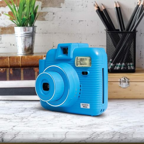 كاميرا SHARPER IMAGE الفورية مزودة بفلاش و5 أوضاع إضاءة، متوافقة مع فيلم Mini Film الفوري، باللون الأزرق in Kuwait