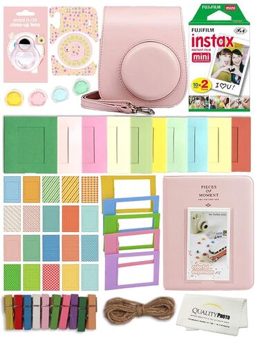كاميرا Fujifilm Instax Mini 11 الفورية مع حافظة، و20 فيلم Fujifilm والمزيد من الملحقات. قطعة قماش من الألياف الدقيقة للصور عالية الجودة (وردي ترابي)… in Saudi Arabia