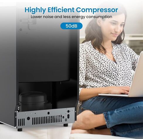 Ice Maker, Commercial Ice Machine, 200LBS/24H, Stainless Steel Ice Machine Ready in 5-15Mins, Freestanding Ice Maker with Ice Scoops, Self-Cleaning for Home Bar 120V/60Hz/420W in Saudi Arabia
