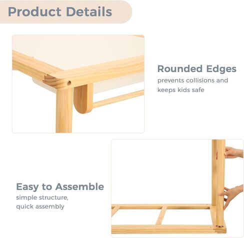 Sensory Table with 2 Foldable Storage Bins, Multifunction Wooden Sand and Water Table with Double-Side Board & Paper Roll Dispenser, Activity Game Table, Indoor Outdoor Use, for Kids in Saudi Arabia