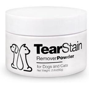 مسحوق إزالة البقع المسيل للدموع للكلاب من يبيسي - تركيبة لطيفة لامتصاص الدموع وتفتيح ومنع البقع - آمن وفعال على الكلاب والقطط البيضاء - 5.6 أونصة/عبوتين in Kuwait