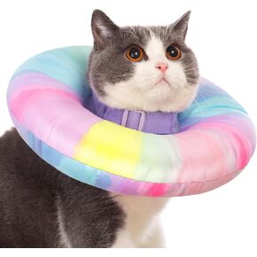 EWES Cat Recovery Cone Collar M Size Soft Alternative Neck Cones to Stop Licking for Cats Dogs Kitten Comfy Elizabethan Collars After Surgery Cat Dog Donut Cone for Pet e Collar