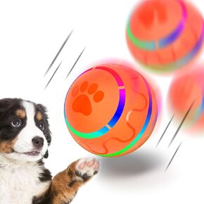 IFurffy Peppy Pet Ball for Dogs, Interactive Dog Toy Durable Automatic Rolling Ball with Led Flash Lights for Small Medium Dogs Breed, Wicked Ball with Motion Activat BPA-Free USB Rechargeable