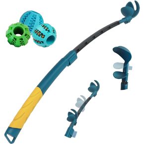 Dog Ball Launcher with 3 Chew Toy Balls, Stretchable Ball Thrower for Small Medium Large Dogs, Adjustable Pet Fetch Toys for Different Sizes of Tennis/Training/Playing/Treat Balls