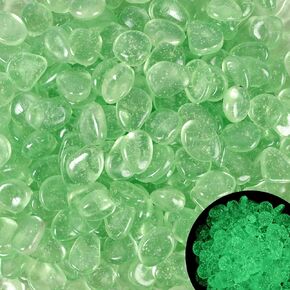 200 قطعة من الأحجار المضيئة المتوهجة في الصخور الداكنة في الهواء الطلق للممر والفناء الخلفي والممر في الحديقة وحوض السمك وديكور حوض السمك، أخضر in Kuwait