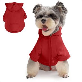 Dog Hoodies for Small Dogs Girl Boy, Dog Sweatshirts Clothes with Hood and Pockets for Dogs(Brown Dog Hoodie, XS)