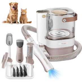Mavpet Dog Grooming Kit & Vacuum Suction, 3 Level Dog Hair Vacuum Groomer with Dog Clippers for Thick Coats, 3L Large Dust Bin Pet Vacuum for Shedding Grooming Including 6 Tools for Dogs Cats