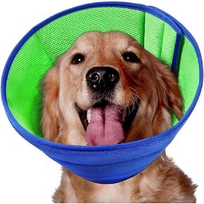 Dog Cone,Soft Dog Cone After Surgery,Adjustable Breathable Dog Cone Collar,Soft Dog Cones for Large Medium Small Dog,Protect Pets from Licking Wounds,Soft and Comfortable, Reduce Anxiety(L)