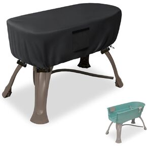 Elevated Pet Bathing Cover 46.4" Dx22 Wx14.9 H.Waterproof Dog Bath Cover for Multiple Brands Elevated Dog Bathtub (Black)