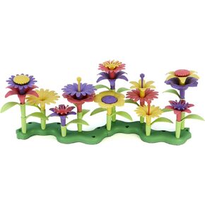 Green Toys Build-a-Bouquet, 4C - 44 Piece Pretend Play, Motor Skills, Building and Stacking Kids Toy Set. No BPA, phthatates, PVC. Dishwasher Safe, Recycled Plastic, Made in USA.