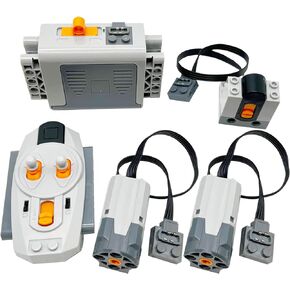 5-in-1 Motor Technic kit Compatible with Lego: Power Functions Battery Box, RC Remote Control, Electric Motor, Engine Parts, Train Battery Pack, Remote Control, Ultimate Compatibility (5 Sets)