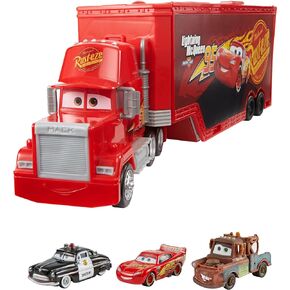 Mattel Disney and Pixar Cars Transforming Mack Playset, 2-in-1 Toy Truck & Tune-Up Station with Launcher, Lift & More