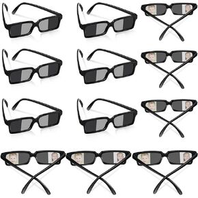 12 Pack Sunglasses Rear View Mirror Sunglasses Real Detective Glasses Anti Track See Behind You with Inside The Lens Mirrors for Kids Personal Security