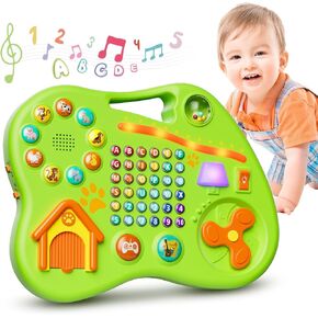 9-in-1 Interactive Learning Toy for Toddlers 1 2 3 Year Old, Musical Developmental Baby Toy 12-18 Month, Bilingual Educational Toy for Ages 2-4, Birthday Gift for 1-3 Yr Boy Girl