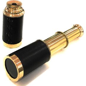 Captains Pirates Telescope Spyglass For Kids Adults Portable Collapsible Handheld Telescope Monocular Adventure Factory Brass Traveling Nautical For Navy And Outdoor By E Bull International