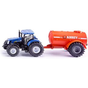 Siku 1805, Lorry with New Holland Tractors, 1:87, Metal/Plastic, Yellow/Blue, Multifunctional