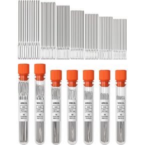VONEEDL Large Eye Blunt Tapestry Needles (Pack of 70) - 7 Sizes with 7 Storage Tubes - Stainless Steel - Perfect for Darning, Embroidery, Cross-Stitching, Crafting, Knitting, Weaving, and DIY