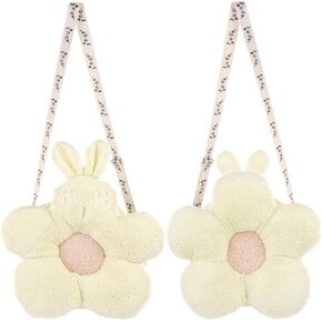 Kawaii Bunny Plush Crossbody Bag with Adjustable Strap, Cute Plush Animal Purse Collection for Girls, Women