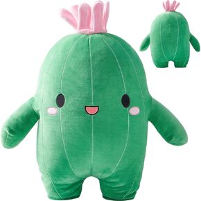 Cuddly Big Soft Toys Plant Cactus Doll, Plush Stuffed Animal Cactus Pillow and Blanket Set Lovely Gift for Birthday Christmas (Large Toy*Small Blanket)…
