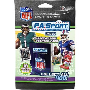 Teenymates Party Animal NFL 2023-2024 Series 2 P.A.Sport Stamp Collection Book Starter Pack