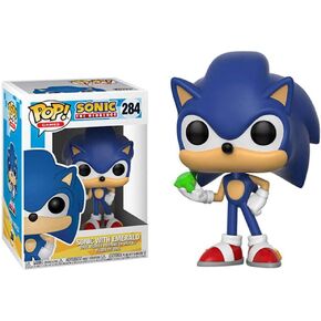 Funko Pop! Games: Sonic - Sonic with Emerald Collectible Toy, Blue