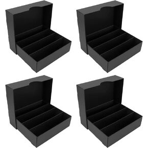 4 Pack Trading Card Storage Box, 3120 Count Card Storage Box Black Storage Card Organizer Box for Storing Protecting and Organizing Soccer Baseball Game Cards