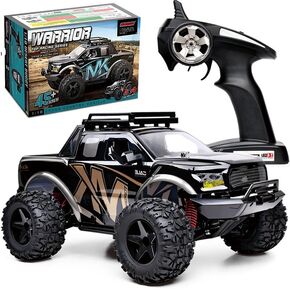 سيارة سريعة للتحكم عن بعد، 1:16 Hobby Rc Cars 37MPH، شاحنة RTR Rc 4x4، سرعة عالية لجميع التضاريس 2.4 جيجا هرتز سيارات RC من الدرجة الكهربائية، شاحنة وحش الطرق الوعرة 4WD للبالغين مع المصابيح الأمامية باللون الأسود