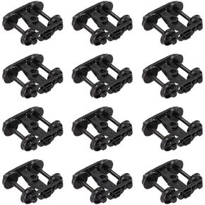 12pcs Model Train Bogie with Plastic Wheels 1:87 HO Scale 33" Model Railway Accessories (Style A)