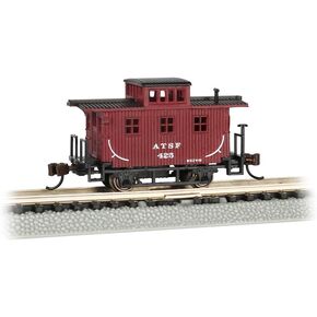 Bachmann Old-Time Caboose - Santa FE - N Scale, Prototypical Oxide Red